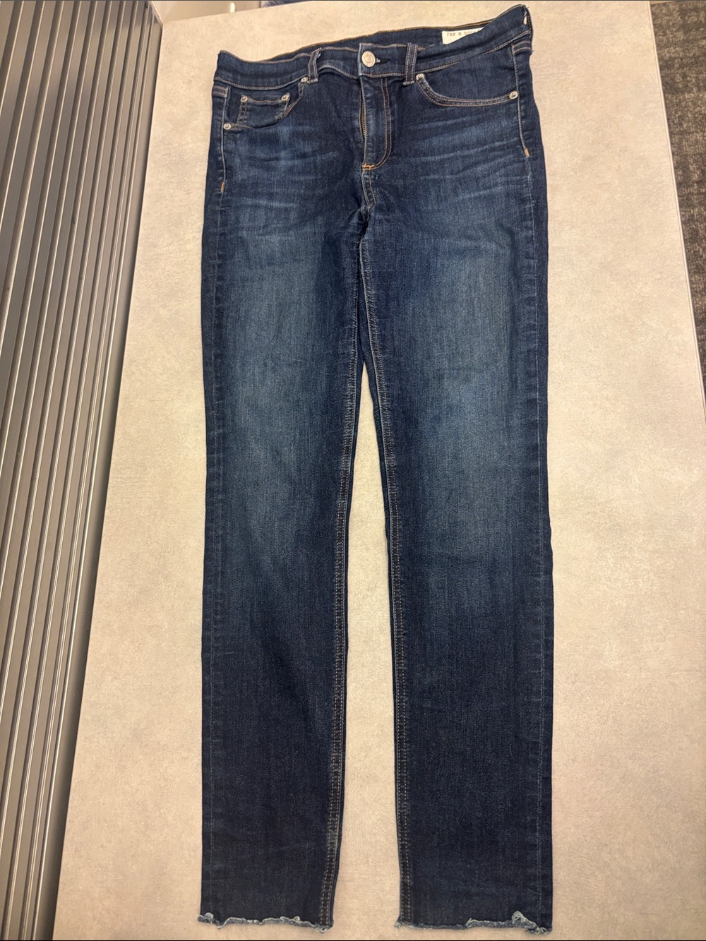 Rag & Bone Dark Blue Women's Slim Straight Jeans